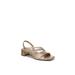 Women's Joy 2 Dressy Sandal by LifeStride in Gold Faux Leather (Size 9 M)