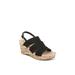 Wide Width Women's Darby Sandal by LifeStride in Black Fabric (Size 9 1/2 W)