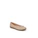 Wide Width Women's Nile Flat by LifeStride in Taupe Faux Leather (Size 8 1/2 W)