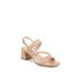 Wide Width Women's Celia Sandal by LifeStride in Beige Faux Leather (Size 10 W)