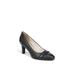 Wide Width Women's Gio Pump Pump by LifeStride in Navy Faux Leather (Size 9 1/2 W)