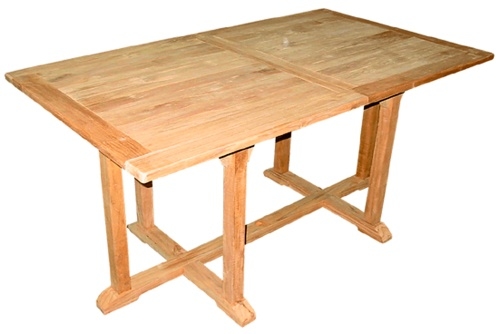 Lex Premium XXL Teak Ausziehtisch rechteckig Gartentisch Teakmöbel ausziehbar 210 cm Image