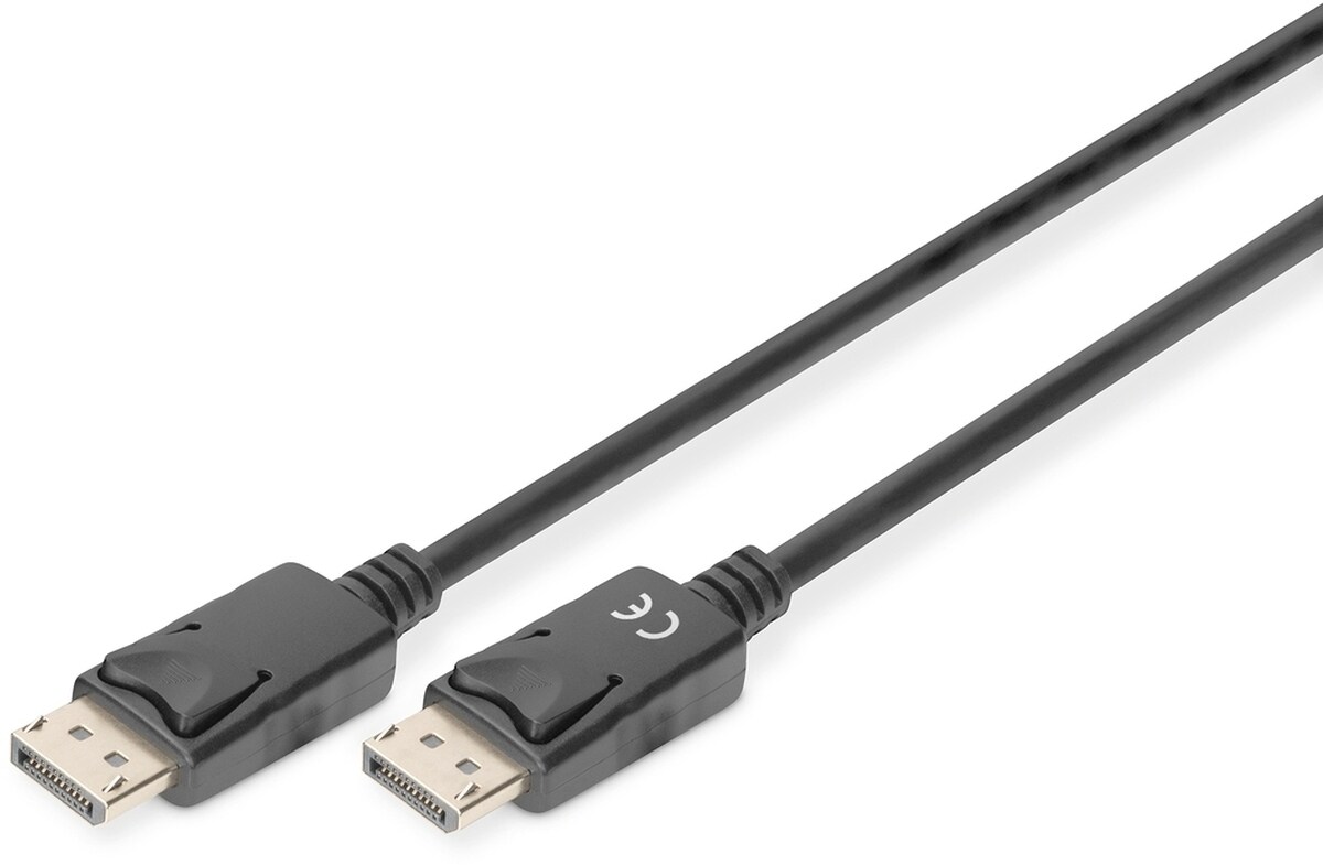 DIGITUS DisplayPort Kabel DP 2.0m DP 1.2 Ultra HD 4K sw. Image