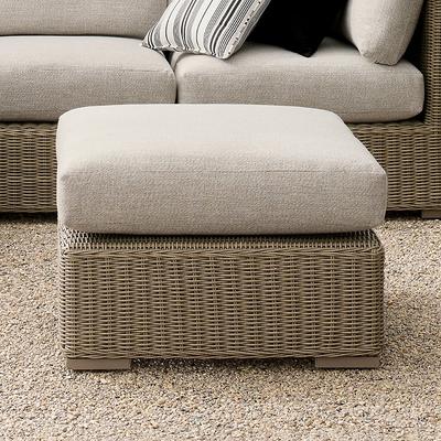 Portland Woven Outdoor Ottoman - Grandin Road