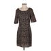 Maison Scotch Casual Dress - Mini: Brown Leopard Print Dresses - Women's Size Small