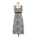 PrAna Casual Dress - Midi: Gray Snake Print Dresses - Women's Size X-Small