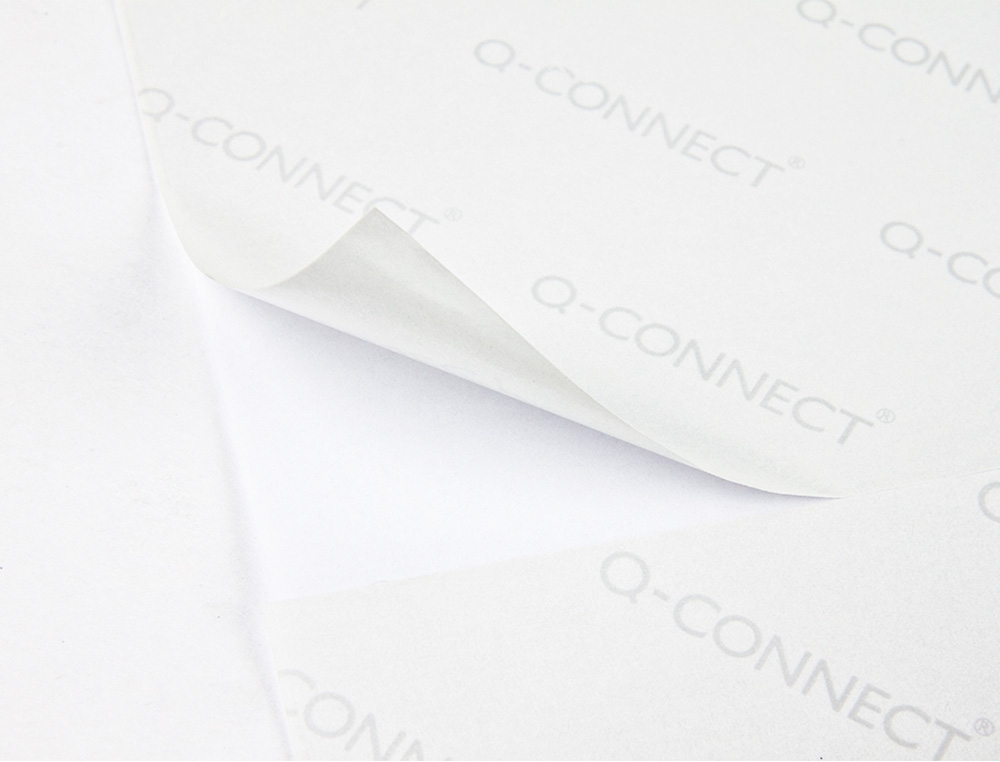 Q-Connect® KF10654 Inkjet+Laser+Kopier-Etiketten - 105,0x37,0 mm, weiß, 1600 Stück/100 Image