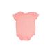 Short Sleeve Onesie: Pink Polka Dots Bottoms - Size 12 Month