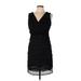 Sam Edelman Casual Dress - Sheath V Neck Sleeveless: Black Print Dresses - Women's Size 12