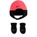 Nike Accessories | Nike Baby Girl's Racer Pink Swoosh Logo 2-Pc Beanie Hat Mitten Glove Set Infant | Color: Pink | Size: Osg