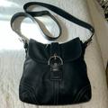 Coach Bags | Coach Soho Black Leather Crossbody Messenger Handbag Buckle Accent 9480 (C) | Color: Black | Size: 11” X 11” X 2”