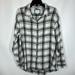American Eagle Outfitters Tops | American Eagle | Women’s S Small Oversized Black White Plaid Snap Shirt | Color: Black/White | Size: S