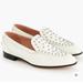 J. Crew Shoes | J. Crew Academy Loafer In Studded Leather | Color: Silver/White | Size: 8.5