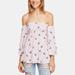 Free People Tops | Free People Lana Floral Off The Shoulder Smocked Tunic Sz M | Color: Pink/Purple | Size: M