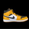 Nike Shoes | Nike Air Jordan 1 Mid Reverse Yellow Toe Mens Shoes | Color: Black/Yellow | Size: 11