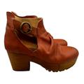 Free People Shoes | Free People Suri Clog Boots Cognac Brown Leather Ankle Platform Womens Us Size 9 | Color: Brown | Size: 9