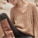 Anthropologie Sweaters | Anthropologie Moon River Hand Knit Sweater / Large | Color: Tan | Size: L