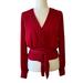 Anthropologie Tops | Anthropologie Tie Front Wrap Blouse Red Nwot | Color: Red | Size: S