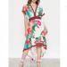 Anthropologie Dresses | Anthropologie - Flying Tomato V-Neck Multicolor Floral Print Maxi Dress Medium | Color: Red/White | Size: M