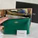 Coach Bags | New Coach Small Leather Wristlet Dark Green | Color: Green | Size: Os