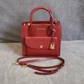 Michael Kors Bags | Michael Kors Mercer Medium Pebbled Leather Pocket Tote Bag In A Burgundy Color | Color: Gold/Red | Size: Os