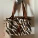 Michael Kors Bags | Michael Kors Animal Print Marina Canvas Shoulder Bag | Color: Brown/Cream | Size: Os