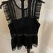 Zara Tops | Black Lace Short Sleeve Top . Size S Brand Zara | Color: Black | Size: S