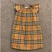 Burberry Dresses | Burberry Children Vintage Nova Check Plaid Ruffle Sleeve Dress Girl’s Sz 2y | Color: Black/Tan | Size: 24mb