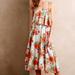 Anthropologie Dresses | Anthropologie Paper Crown Rifle Paper Dress Size Small Poppy Fields Blue Orange | Color: Blue/Orange | Size: S