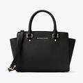 Coach Bags | Michael Kors Black Selma Satchel Saffiano Leather Bag | Color: Black | Size: Os