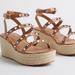 Torrid Shoes | New Torrid Studded Gladiator Flatform Sandal | Color: Tan | Size: 8ww