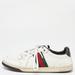 Gucci Shoes | Gucci White/Black Leather Ace Web Detail Low Top Sneakers | Color: White | Size: 39