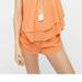 Free People Shorts | Free People Tier It Up Orange Shorts Beach Wear Solid Cotton Boho M New | Color: Orange | Size: M