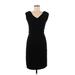 Adrianna Papell Casual Dress - Sheath: Black Dresses - Women's Size 6 Petite