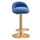 Bar Stools Breakfast Swivel Counter Chair Adjustable Swivel Bar Stool With Back Support Dining Chairs L Kitchen Stool Upholstered In Velvet,Modern Design Bar Chair Stool Bistro Stool with Gold Metal