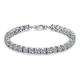 FORgue Bracelet for Women Fashion Diamond Set Zircon Bracelet Fashion Platinum Plated Bracelet Wedding Birthday Gift Couple Bracelet