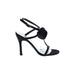Stuart Weitzman Heels: Black Solid Shoes - Women's Size 5 1/2 - Open Toe