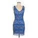 Bebe Casual Dress - Bodycon: Blue Dresses - Women's Size Medium