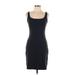Susana Monaco Casual Dress - Sheath Scoop Neck Sleeveless: Black Print Dresses - Women's Size Large