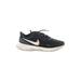 Nike Sneakers: Black Color Block Shoes - Women's Size 8 1/2 - Almond Toe