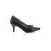 Marbella Heels: Slip-on Stilleto Classic Black Print Shoes - Women's Size 6 - Pointed Toe