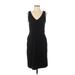 J. McLaughlin Casual Dress - Sheath V-Neck Sleeveless: Black Print Dresses - Women's Size Small