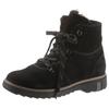 Winterboots WALDLÄUFER "HITOMI", Damen, Gr. 4,5 (37,5), schwarz, Nubukleder, sportlich, Schuhe, Outdoorboots, Schnürboots mit Lammfellfutter, H-Weite