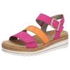 Keilsandalette REMONTE, Damen, Gr. 45, bunt (fuchsia, orange), Lederimitat, casual, Schuhe, Keilabsatz, Sommerschuh, Sandale in veganer Verarbeitung