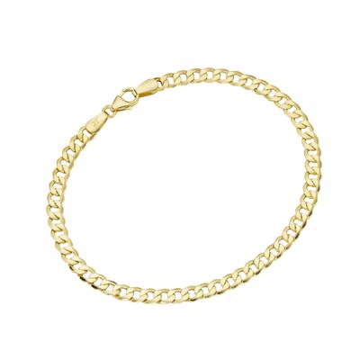 Panzerarmband LUIGI MERANO "Panzerkette, Gold 375" Gr. 21, gold, Armbänder, Damen, 21cm, Gelbgold 375