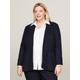 Kurzblazer TOMMY HILFIGER CURVE "CRV MD CORE REGULAR SB BLAZER" Gr. 46, blau (desert sky) Damen Blazer