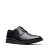 Schnürschuh CLARKS "Atticus LTLace", Herren, Gr. 40, schwarz, Leder, casual, Schuhe, Hybrid Sneaker, Business Schnürschuh mit sportiver Laufsohle