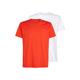 T-Shirt CALVIN KLEIN JEANS "2 PACK INSTITUTIONAL TEE" Gr. XXL, rot (fiery red, bright white) Herren Shirts T-Shirts