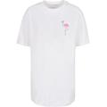 T-Shirt MERCHCODE "Damen Ladies Flamingo Oversized Boyfriend Tee" Gr. 4XL, weiß (white) Herren Shirts Oversize