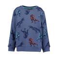 Sweatshirt BLUE SEVEN "Blue Seven Jungen DINOS" Gr. 110, blau (541, jeansblau) Mädchen Sweatshirts